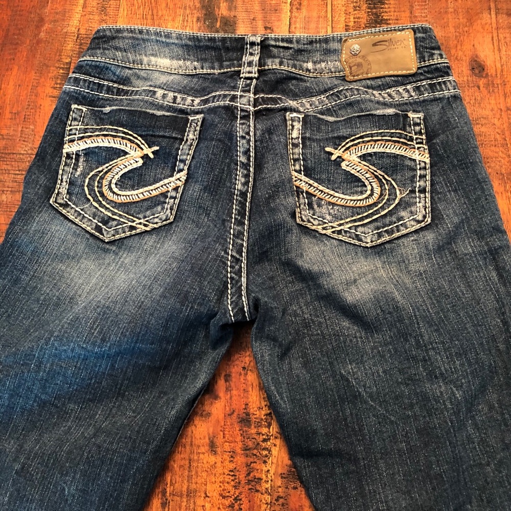 Suki Silver Low Rise Jeans